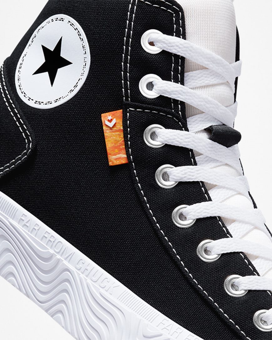 Tenis Converse Chuck Taylor Alt Star Lona Cano Alto Masculino Pretas Branco | PT V079P0T